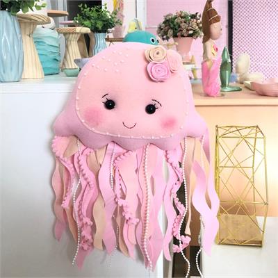 Bolo Fundo do Mar Rosa Candy para alugar em Limeira/SP