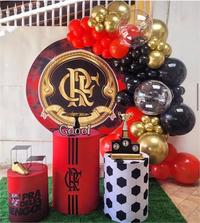 Decoração de festa tema Flamengo