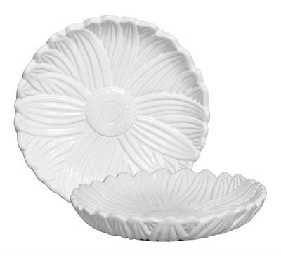 BANDEJA BRANCO FLOR 19CM para alugar em MACAE/RJ