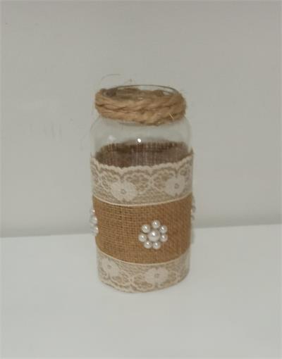 VASO VIDRO RENDA LAÇO       A15X6CM para alugar em MACAE/RJ