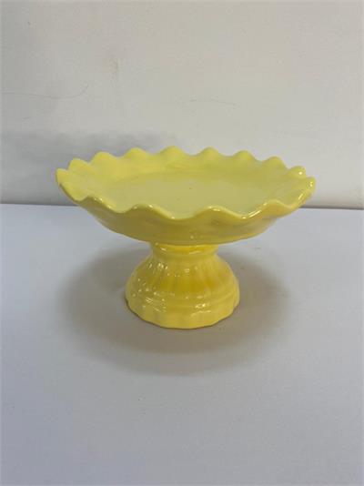 Vaso Pétala Alto Cerâmica Amarelo  para alugar em Limeira/SP