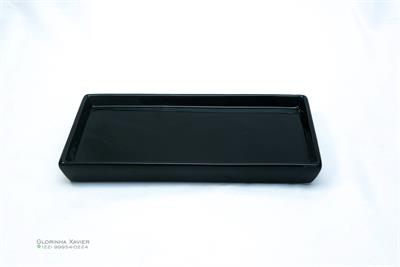 VASO PRETO FILETADO     A20X9CM para alugar em MACAE/RJ