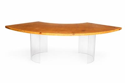MESA CURVA MADEIRA BASE BAMBOO  para alugar em Ribeirão Preto/SP
