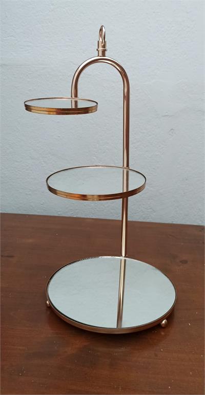 BANDEJA ROSE GOLD ESPELHO 30X22CM para alugar em MACAE/RJ