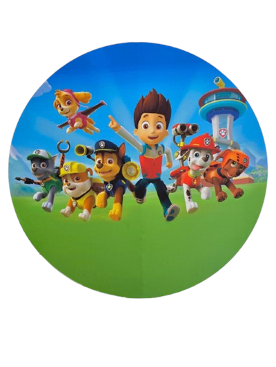 Placa Paw Patrol MDF para alugar em Campinas/SP
