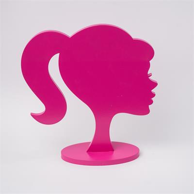 Palavra Barbie MDF Pink e Branco para alugar em Piracicaba/SP