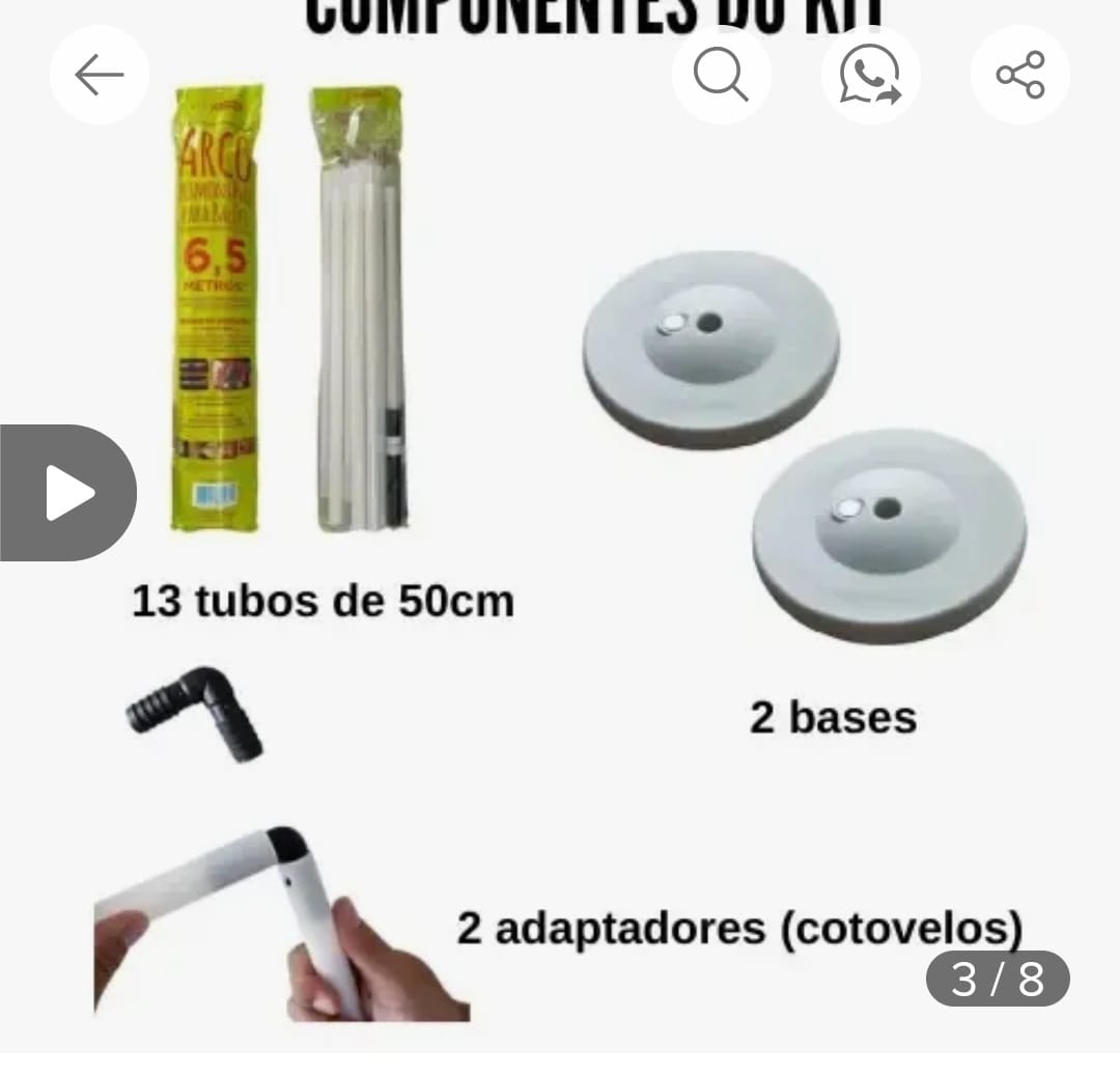ESTRUTURA PARA PAINEL 1,50m REDONDO DOURADO DESMONTÁVEL para alugar em Ilhabela/SP