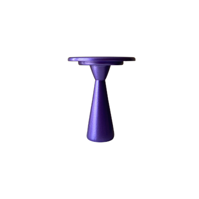 Boleira cogumelo lilás metálico P 16cm D x 14cm A para alugar em ARACAJU/SE