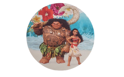SUBLIMADO CAPA SOUPLAT MOANA - MOANA E PUA - 30CM DIAMETRO para alugar em Campinas/SP