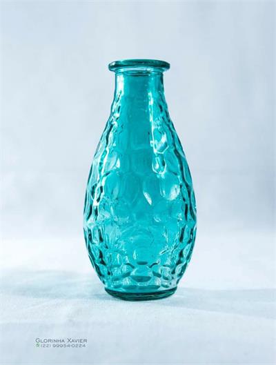VASO AZUL VIDRO P14CM para alugar em MACAE/RJ