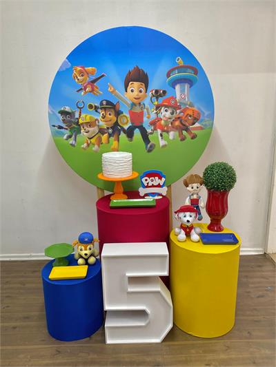 Placa Paw Patrol MDF para alugar em Campinas/SP