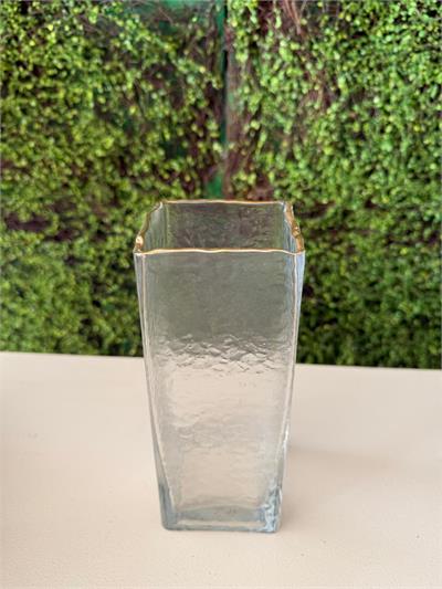 Vaso c/ Borda Dourada Retangular 25 x 10 para alugar em ARACAJU/SE