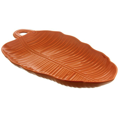 CENTRO DE MESA VIDRO MURANO ÂMBAR 32X18cm irregular para alugar em Ilhabela/SP