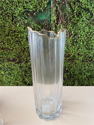 Vaso c/ Borda Dourada Retangular 25 x 10 para alugar em ARACAJU/SE