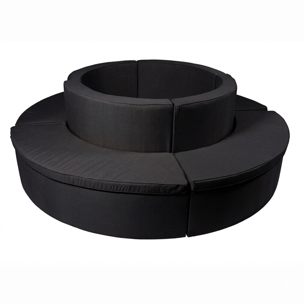 SOFA CURVO FECHADO VELO MARSALA  ILHA A  - D 3,00 x 0,95 para alugar em Ribeirão Preto/SP