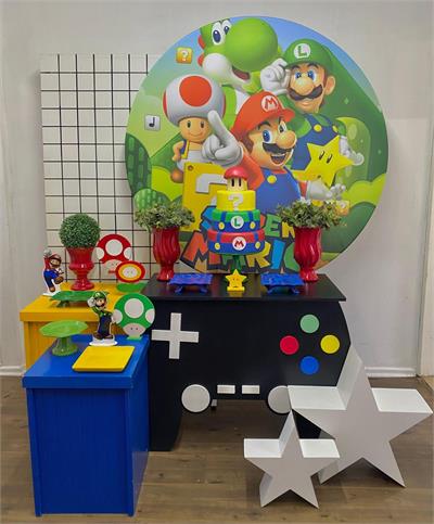 Mario Bros MDF para alugar em Campinas/SP