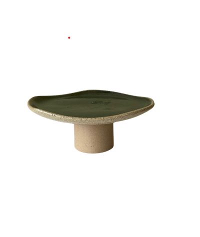 Boleira pequena areia com verde 11cm D x 6cm A para alugar em ARACAJU/SE
