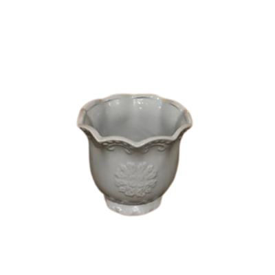 VASO EM CERÂM BORDADO P CINZA (9CM A X 10CM D) para alugar em São Bernardo do Campo/SP