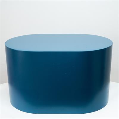 Cubo MDF Laqueado Azul Space Alto  80x34 para alugar em Piracicaba/SP