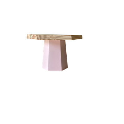 Boleira sextavada rosa G 21cm D x 16cm A para alugar em ARACAJU/SE