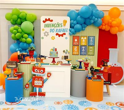 Decoração de festa tema Invenções