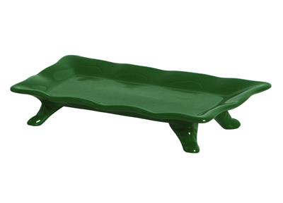 BANDEJA VERDE RETANGULAR     26X13CM para alugar em MACAE/RJ