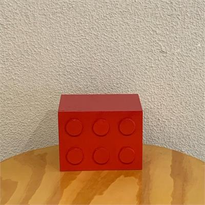 CUBO DE MESA EM MDF LEGO AMARELO(14CM ) para alugar em São Bernardo do Campo/SP