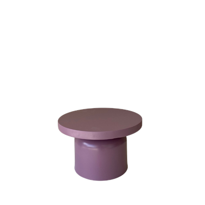 Boleira cogumelo lilás metálico P 16cm D x 14cm A para alugar em ARACAJU/SE
