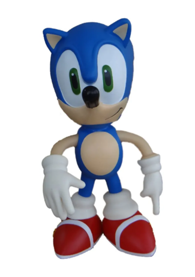 BONECO SONIC AMARELO para alugar em Piracicaba/SP