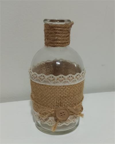 VASO VIDRO RENDA LAÇO       A15X6CM para alugar em MACAE/RJ