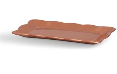 PRATO ROSE GOLD LISO BAIXO    A10X20CM para alugar em MACAE/RJ
