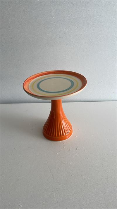 Boleira Louça grid Laranja Alta 21cm diam x 21cm alt para alugar em ARACAJU/SE