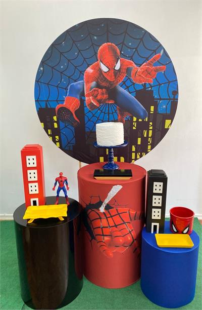 Capa Painel Homem Aranha 1,20m para alugar em Campinas/SP