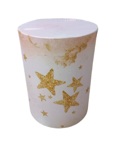 CAPA SUBLIMADO CILINDRO  M - BRILHA BRILHA ESTRELINHA - GLITTER - (TAMANHO PAGUE MONTE) para alugar em Campinas/SP