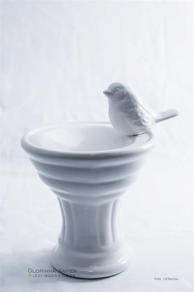 PASSARO BRANCO PORTA DOCE FOLHA  9X25X16CM para alugar em MACAE/RJ