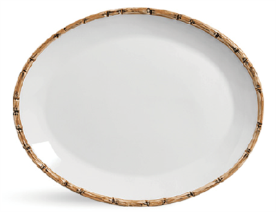 TIGELA FUNDA BRANCA BORDA BAMBU G 28x10cm para alugar em Ilhabela/SP