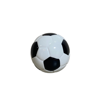 Bola de futebol de louça dourada e preta 12cm D para alugar em ARACAJU/SE