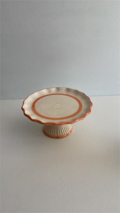 Boleira Louça grid Laranja Alta 21cm diam x 21cm alt para alugar em ARACAJU/SE