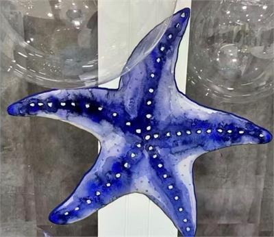 Display de concha azul G ( 70cm )  para alugar em São José dos Campos/SP