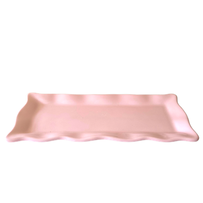 Boleira rosa em louça com pé dourado 21 A X 23 L para alugar em ARACAJU/SE