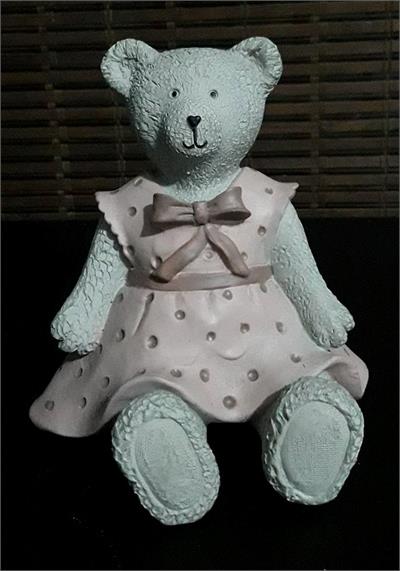 URSO AZUL CINZA  P 13X8CM para alugar em MACAE/RJ