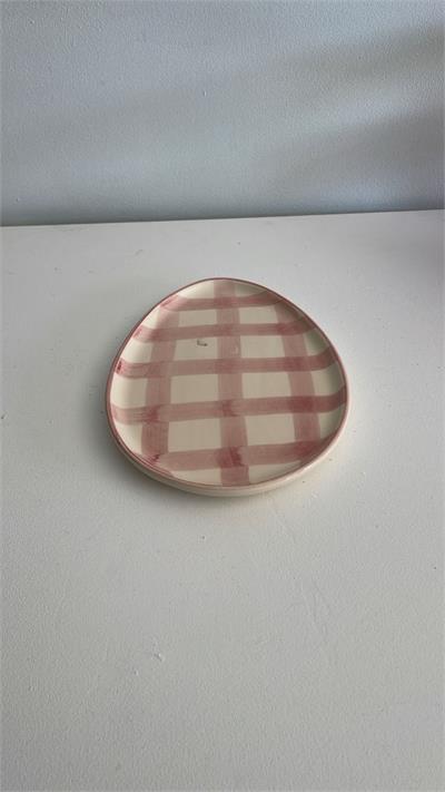 Boleira Grid Rosa pé liso 20cm diam x 10cm alt para alugar em ARACAJU/SE