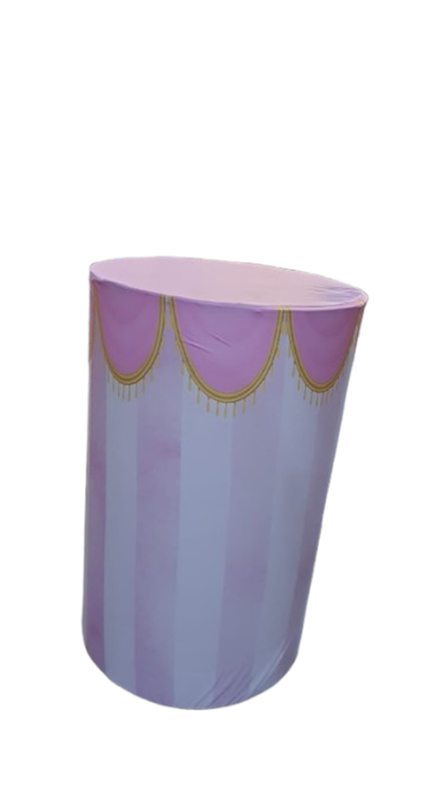 CAPA DE CILINDRO CIRCO ROSA LISTRADO M  para alugar em Piracicaba/SP