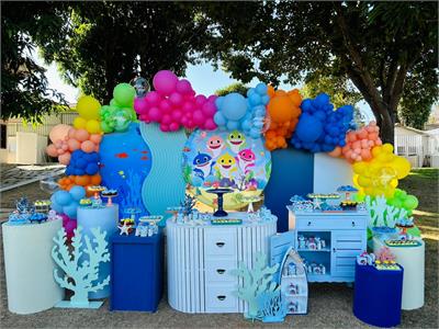 Decoração de festa tema Baby Shark