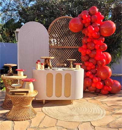 Decoração de festa tema Bosque Vermelho