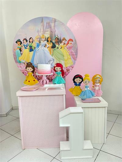 Capa Painel Princesas 1,20m para alugar em Campinas/SP