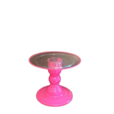 BANDEJA HEXAGONAL EM ACRILICO ROSA NEON(18CM X 20CM) para alugar em São Bernardo do Campo/SP