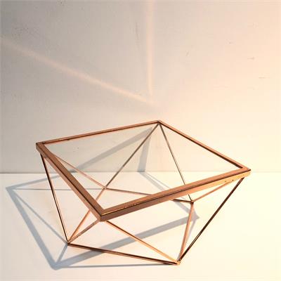 Bandeja Quadrada de Cerâmica Rose Gold  para alugar em Limeira/SP