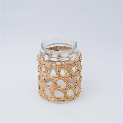 Vaso Vidro e Fibra Natural P para alugar em Piracicaba/SP
